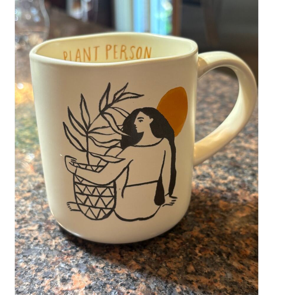 Plant Person Coffee Mug 16oz Opal House Ceramic Stoneware Cup Tea Boho